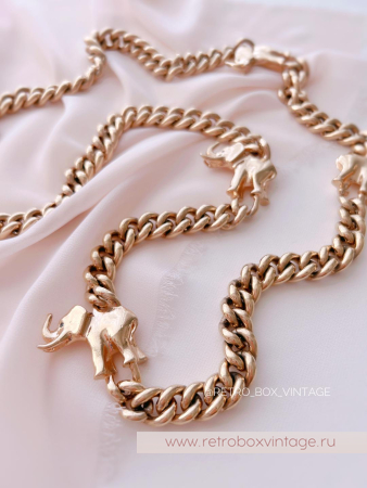 CAROLEE Ожерелье-цепь «Золотые слоны»