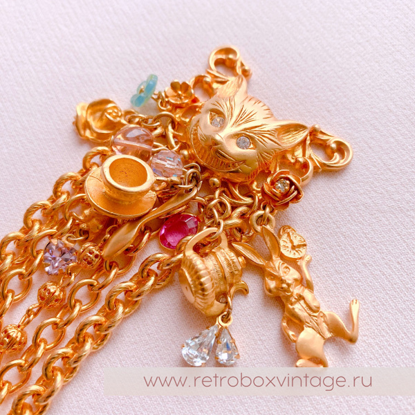 KIRKS FOLLY Браслет "Сказки Чеширского кота" размер L Коллекция "Алиса в стране чудес"