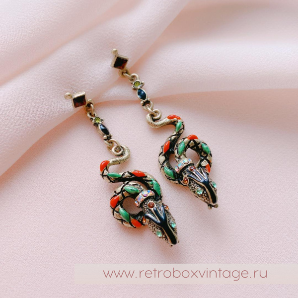 SWEET ROMANCE Серьги «Эмалевые змейки: бронза» SWEET ROMANCE Серьги «Эмалевые змейки: бронза»