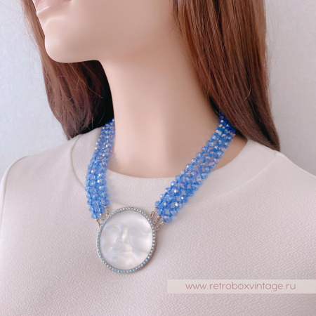 KIRKS FOLLY Колье «Голубая императрица-луна»