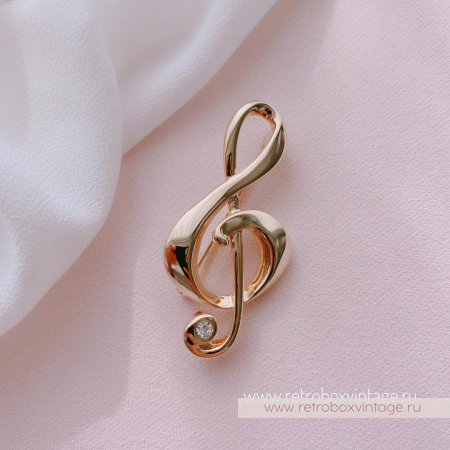 LIZ CLAIBORNE Брошь «Скрипичный ключ»