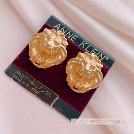 ANNE KLIEIN Серьги «Золотые львы»