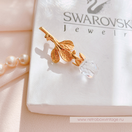 SWAROVSKI Брошь "Хрустальная роза малая" Коллекция Crystal Memories