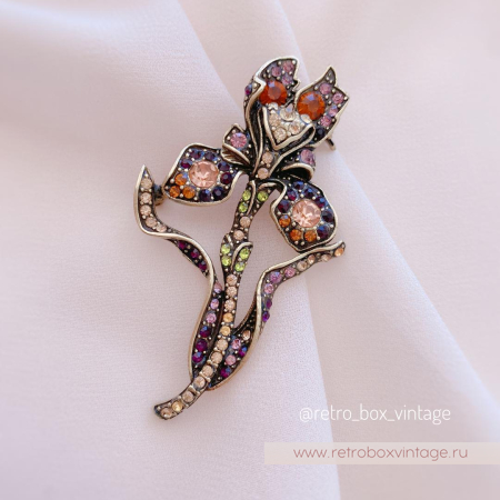 HEIDI DAUS Брошь «Кристальный ирис»