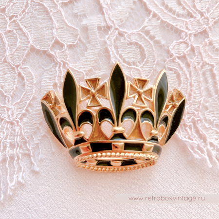 TRIFARI Брошь «Корона с флер-де-лисами»