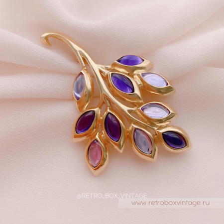 TRIFARI Брошь «Фиолетовая веточка»