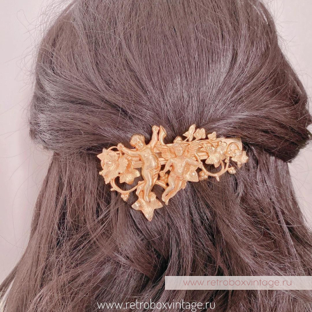 KIRKS FOLLY Заколка-автомат для волос «Два купидона»