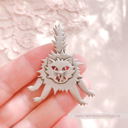 JJ / JONET JEWELRY Брошь «Шипящая кошка»