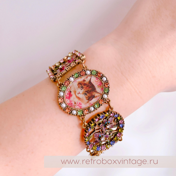 SWEET ROMANCE Браслет "Кошки и цветы"