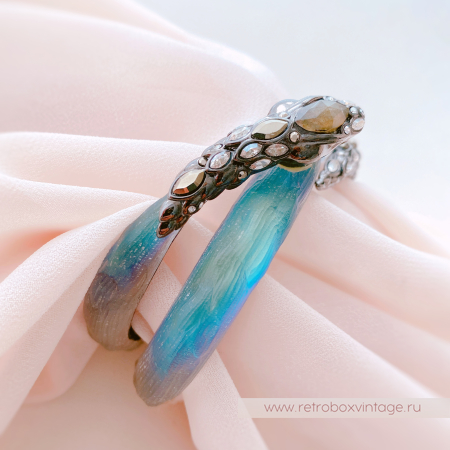 ALEXIS BITTAR Браслет "Магическая имперская змея" Коллекция IMPERIAL NOIR