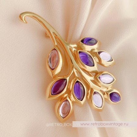 TRIFARI Брошь «Фиолетовая веточка»