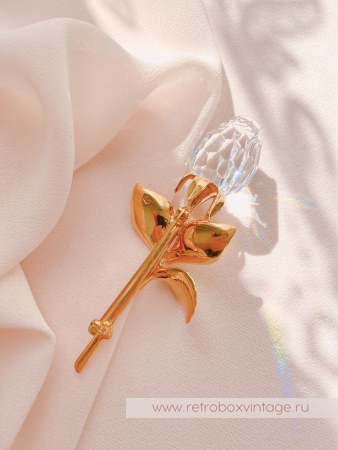 SWAROVSKI Брошь "Хрустальная роза" Коллекция Crystal Memories
