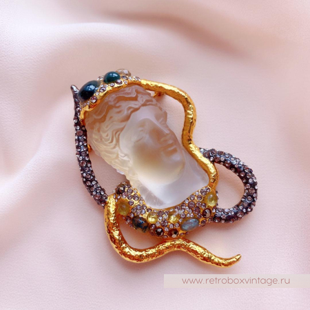 ALEXIS BITTAR Брошь «Медуза камея»
