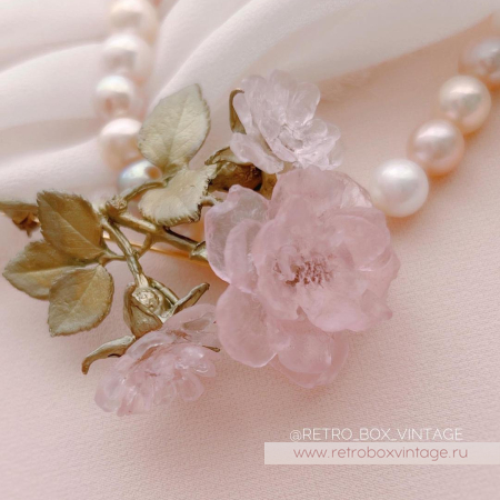 MICHAEL MICHAUD Брошь «Цветущая роза»