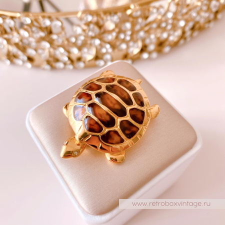 ANNE KLEIN Брошь «Маленькая черепаха»