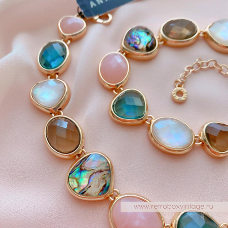 ANNE KLIEIN Ожерелье «Морские камушки: лесная пастель»