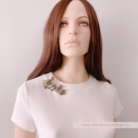 HEIDI DAUS Брошь «Музыка души: ноты»