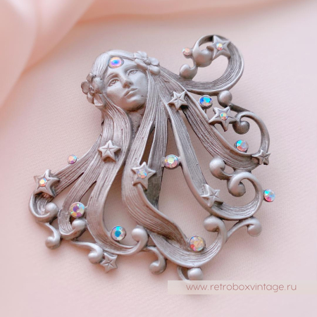 JJ / JONETTE JEWELRY Брошь «Принцесса звезд: серебро»