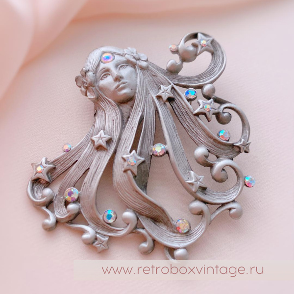 JJ / JONETTE JEWELRY Брошь «Принцесса звезд: серебро»
