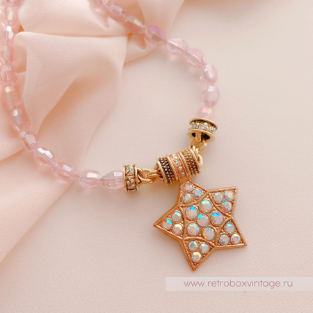 KIRKS FOLLY Ожерелье с магнитным кулоном «Звезда Андромеда»