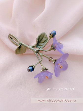 MICHAEL MICHAUD Брошь «Нежные фиалки» коллекция African violet