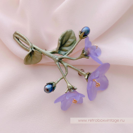 MICHAEL MICHAUD Брошь «Нежные фиалки» коллекция African violet