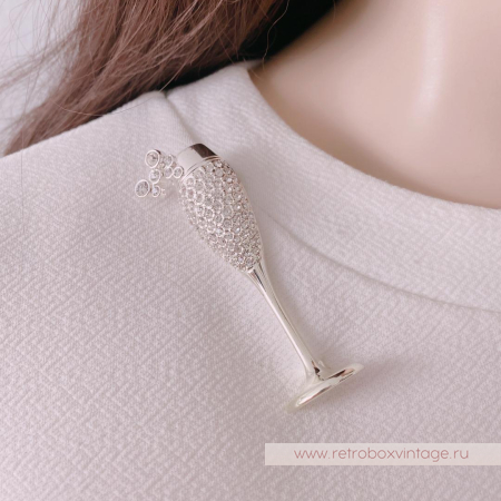 CAROLEE Брошь «Бокал шампанского»