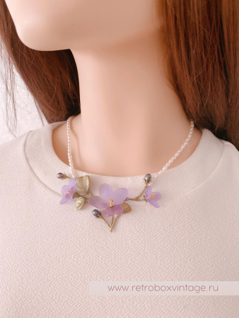 MICHAEL MICHAUD Колье «Нежные фиалки» коллекция African violet