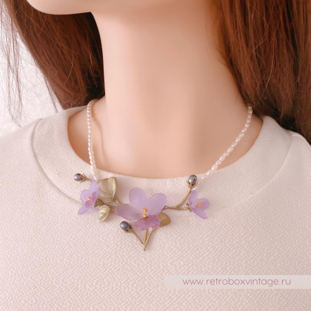 MICHAEL MICHAUD Колье «Нежные фиалки» коллекция African violet