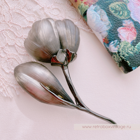 ALEXIS BITTAR Брошь "Пепельный тюльпан" Эксклюзив