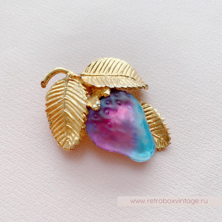 NAPIER Брошь винтажная «Земляника»