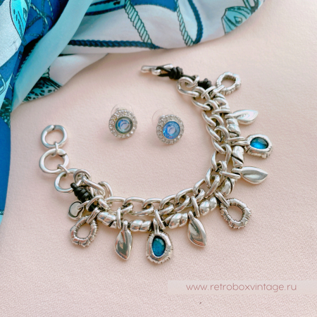 CICLON Браслет-цепь «Дыхание океана» Lobella муранское стекло