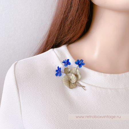 MICHAEL MICHAUD Брошь "Дикие фиалки"