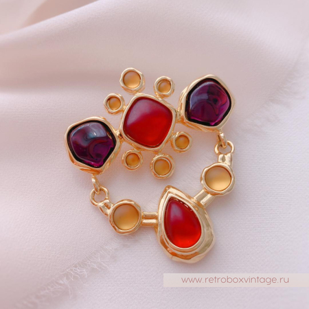 MONET / YVES SAINT LAURENT Брошь «Мармель-шатлен»