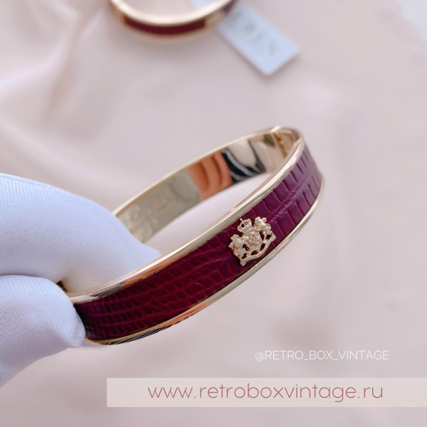 LAUREN RALPH LAUREN Браслет «Династия с гербом: золото в винной коже»