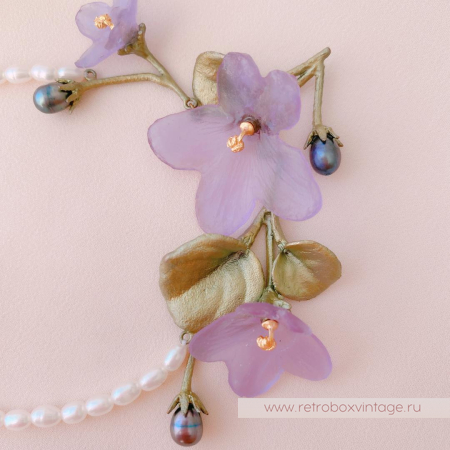 MICHAEL MICHAUD Колье «Нежные фиалки» коллекция African violet