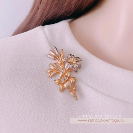 MMA Брошь-кулон «Букет лилий»