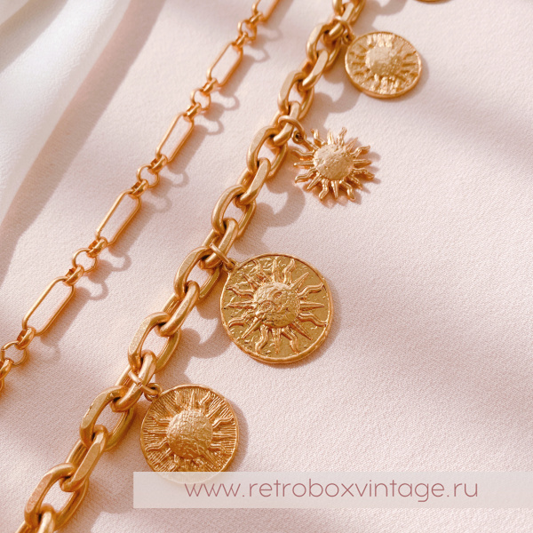 ZARA Комплект цепей "Золотые боги Солнца"