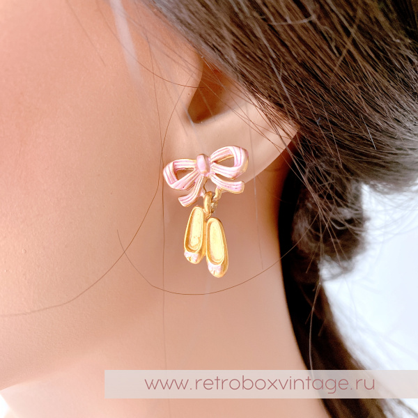 JJ / JONET JEWELRY Серьги "Маленькая принцесса: балетки с бантами" JJ / JONET JEWELRY Серьги "Маленькая принцесса: балетки с бантами"