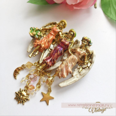 KIRKS FOLLY Брошь «Вера, Надежда, Любовь» три сестры, три ангела