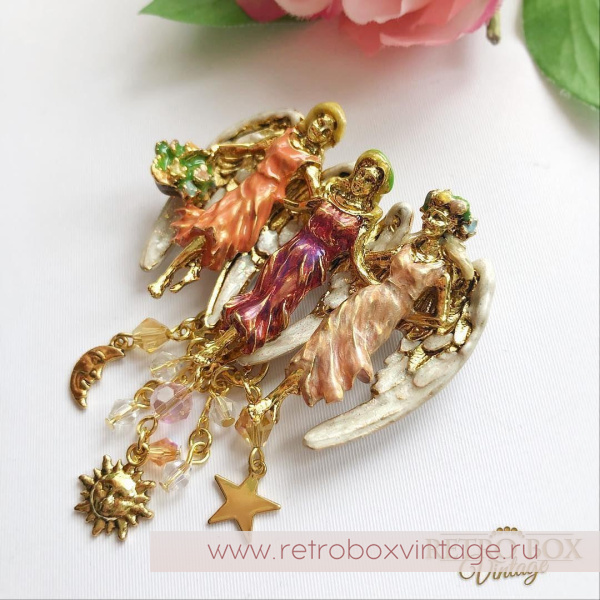 KIRKS FOLLY Брошь «Вера, Надежда, Любовь» три сестры, три ангела