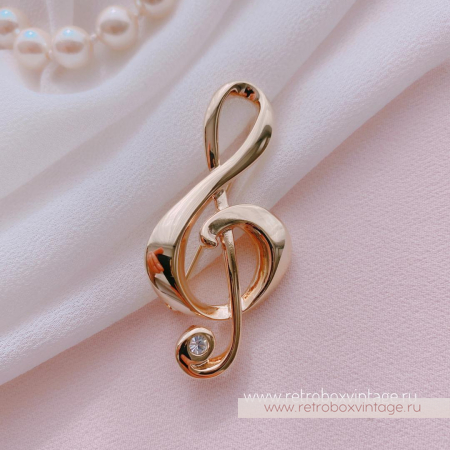 LIZ CLAIBORNE Брошь «Скрипичный ключ»