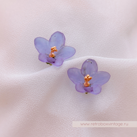 MICHAEL MICHAUD Серьги-пусеты «Нежные фиалки» коллекция African violet