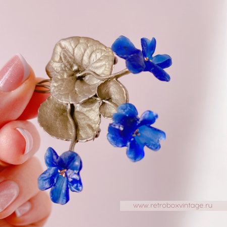 MICHAEL MICHAUD Брошь "Дикие фиалки"