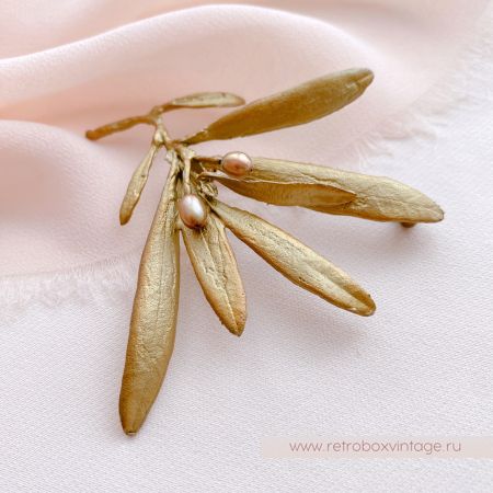 MICHAEL MICHAUD Брошь "Веточка молодой оливы"