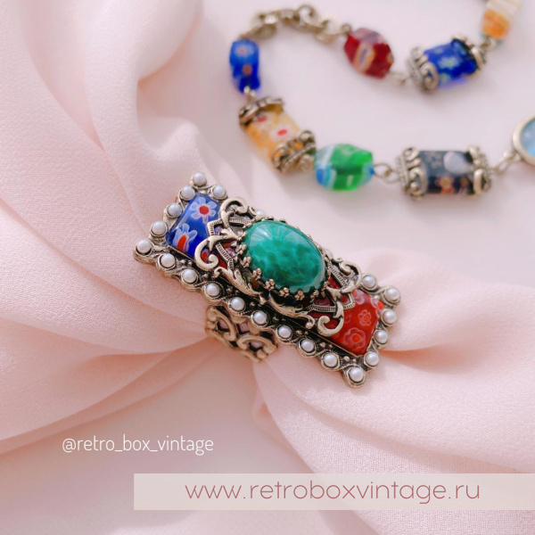 SWEET ROMANCE Кольцо «Цветущий луг: красные»