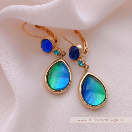 JOAN RIVERS Комплект «Магия цвета: брошь и серьги-капельки»