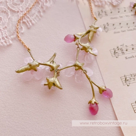 MICHAEL MICHAUD Колье "Нежная весна: цветы персика" крупные цветы