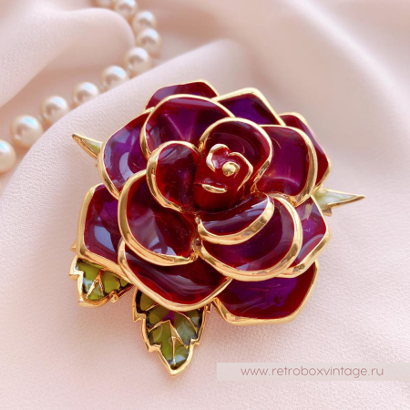 JOAN RIVERS Брошь «Роза-королева цветов»