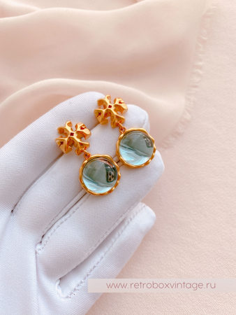TORY BURCH Серьги «Голубой лед»
